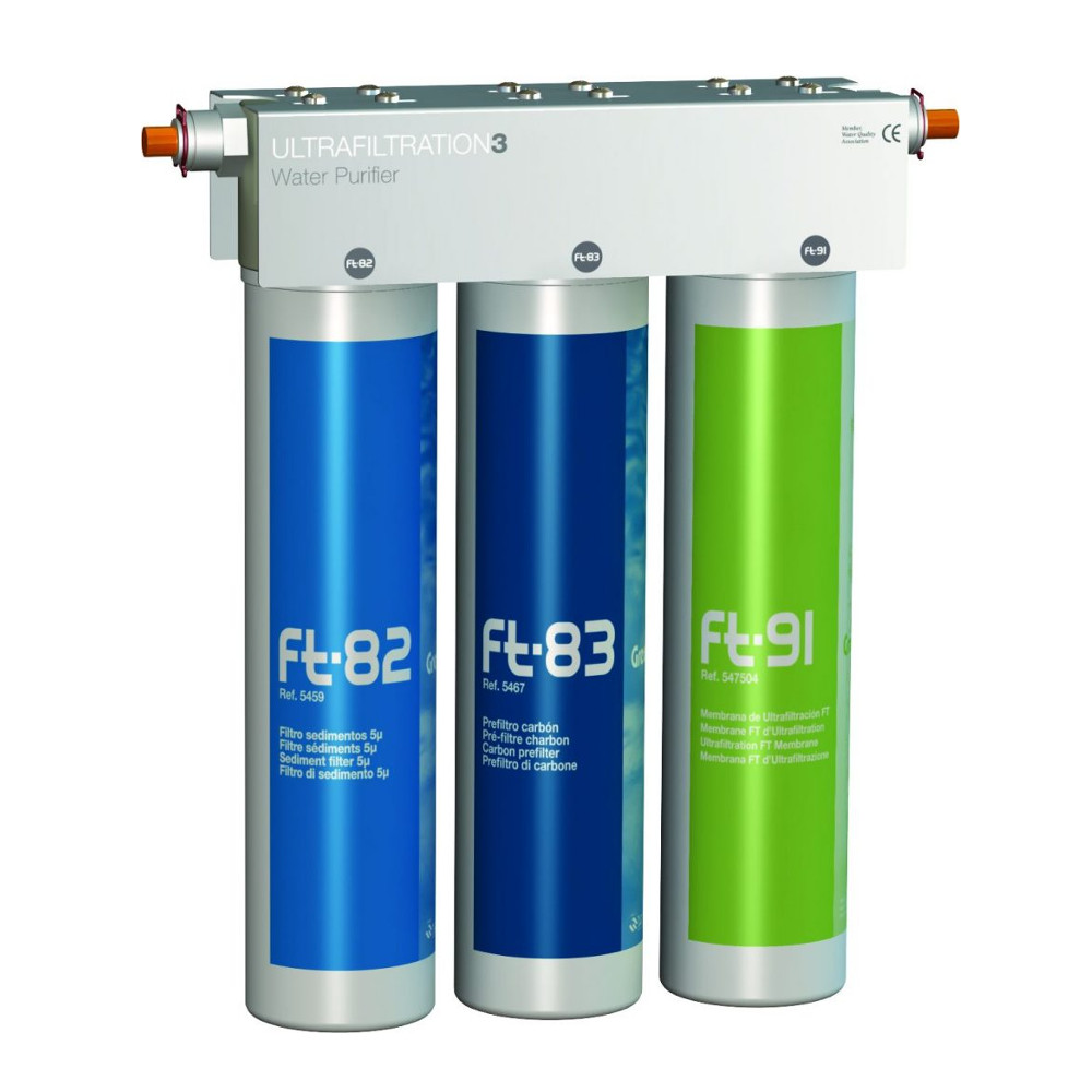 FT-LINE 3. Aktivkohle-Wasserfilter-System mit UF-Filtration ohne Wasserhahn